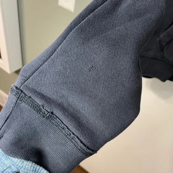 Abercrombie & Fitch Kids Vintage Y2K Logo Navy Zip-Up Hoodie Jacket Size XL - Picture 8 of 8